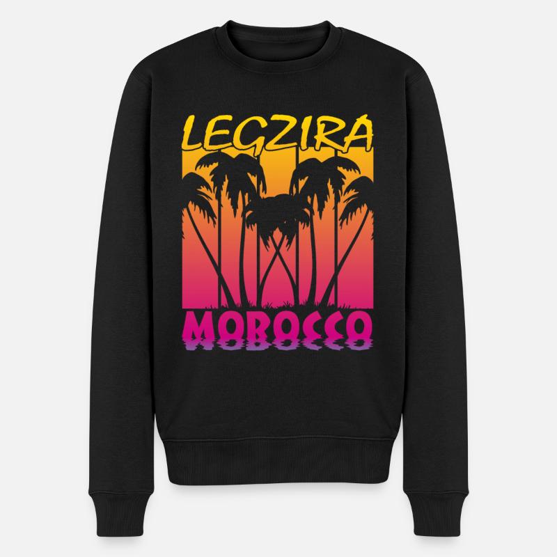 Legzira Morocco - Männer Premium Bio Pullover - Schwarz
