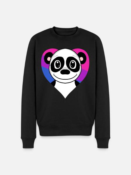 Bisexual Panda Gift - Men's Premium Organic Jumper - black