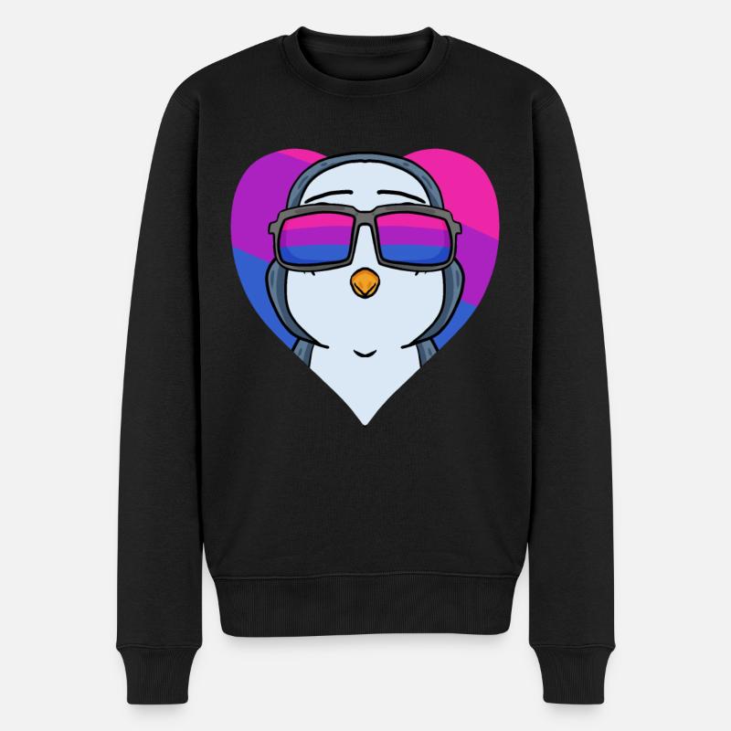 Bisexuell Pinguin Geschenk - Männer Premium Bio Pullover - Schwarz