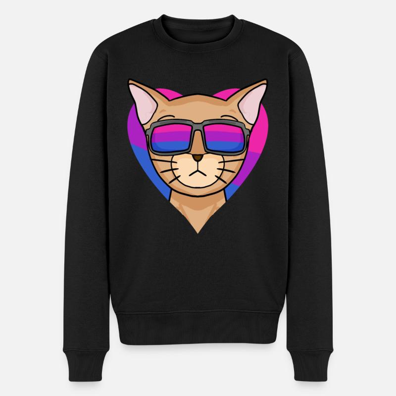 Cadeau de chat abyssinique bisexuel - Pull Premium bio Homme - noir