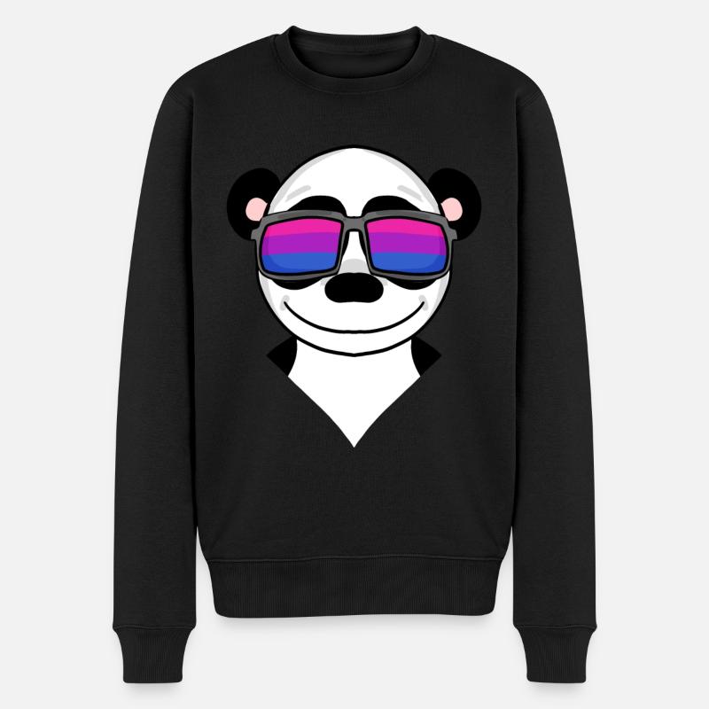 Bisexuell Panda Geschenk - Männer Premium Bio Pullover - Schwarz
