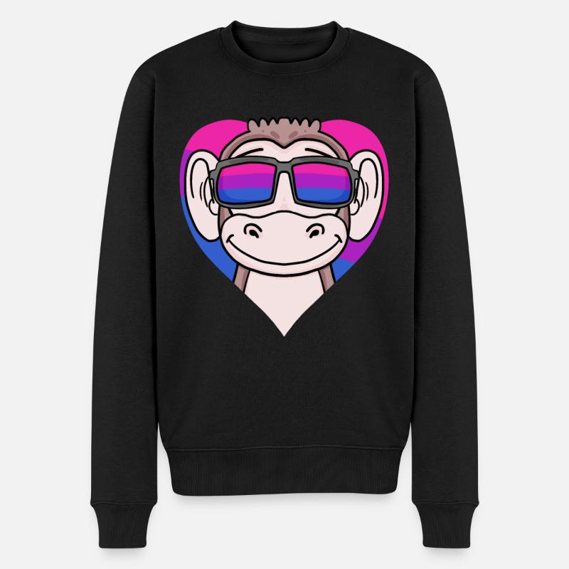 Cadeau de singe bisexuel - Pull Premium bio Homme - noir