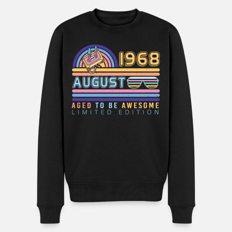 Août 1968 Rétro - Pull Premium bio Homme - noir
