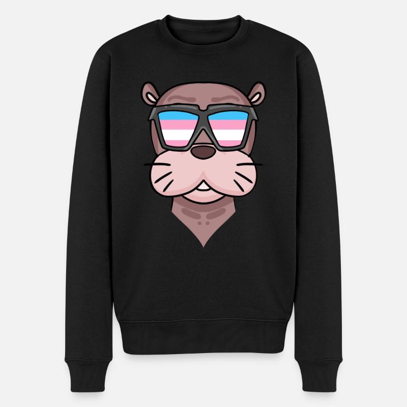 Transgender Transsexuell Seelöwe Geschenk - Männer Premium Bio Pullover - Schwarz