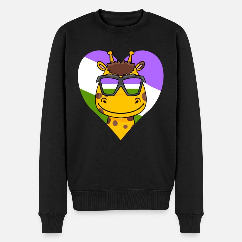 Girafe Genderqueer - Pull Premium bio Homme - noir