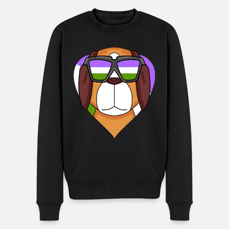 Genderqueer Chien Lgbt St. Bernard - Pull Premium bio Homme - noir