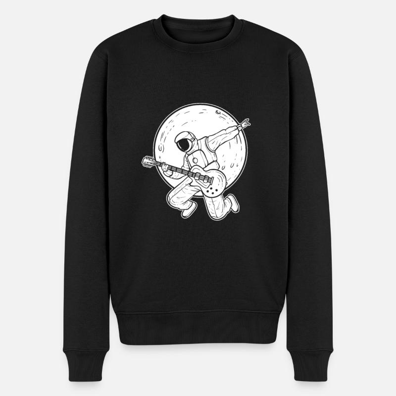 Guitar Astronaut Guitar Player - Männer Premium Bio Pullover - Schwarz