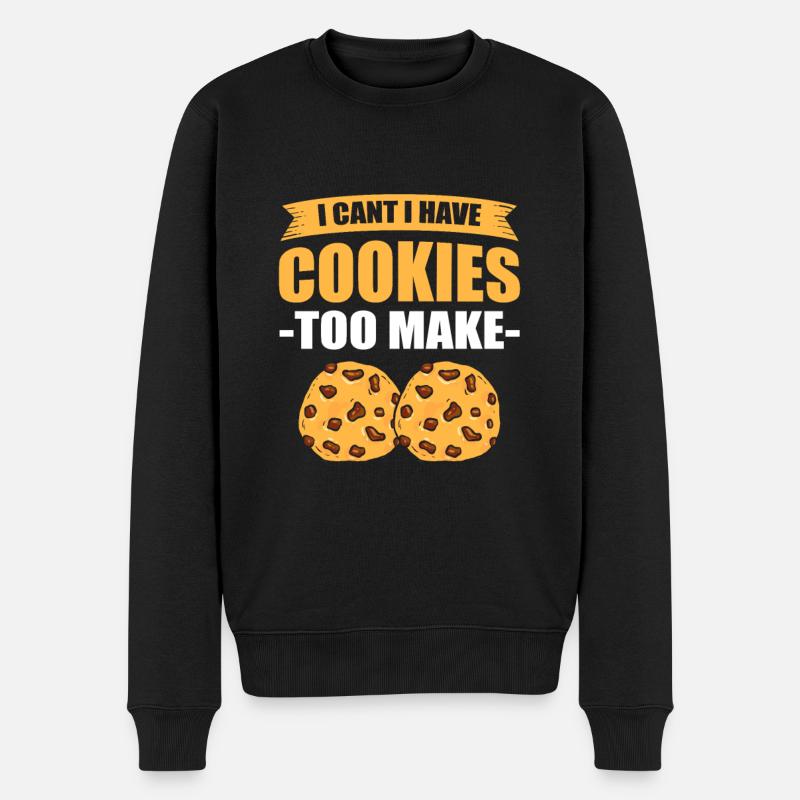 Backen Kuchen Bäckerei Konditorei Kochen Küche Leb - Männer Premium Bio Pullover - Schwarz