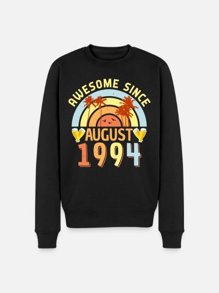 Baujahr 1994 Im August - Männer Premium Bio Pullover - Schwarz