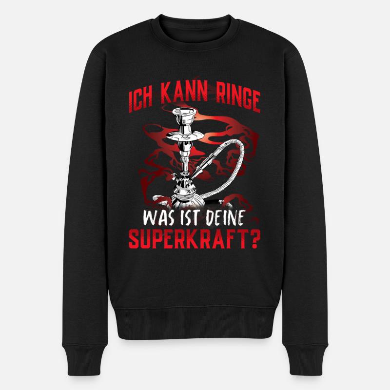Shisha - Männer Premium Bio Pullover - Schwarz