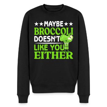 Vegetarian Vegan Vegan Veggie Animal Welfare Vegetables - Men's Premium Organic Jumper - black - Front - Nico (187cm)