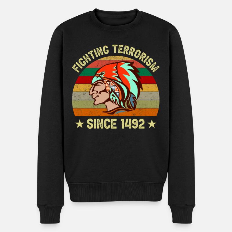 Indien Ureinwohner Amerika Amérindien - Pull Premium bio Homme - noir