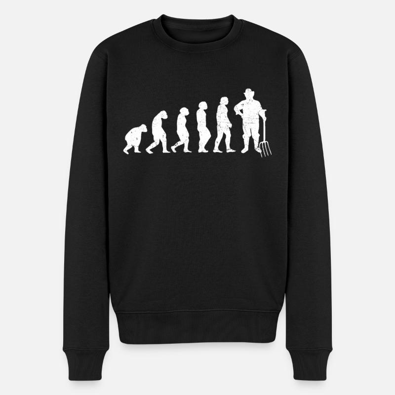 Évolution du jardinage agricole jardinier - Pull Premium bio Homme - noir