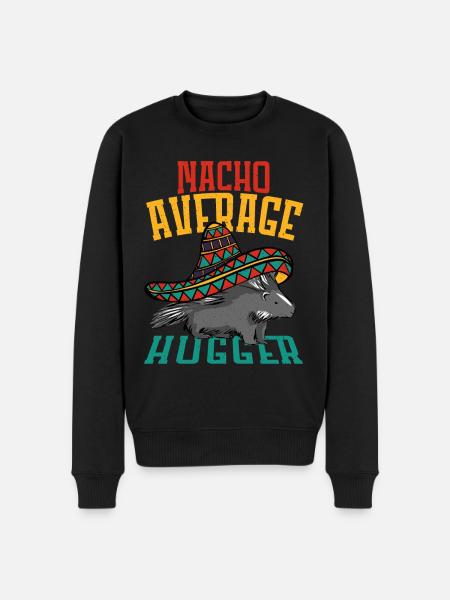 Nacho Average Hugger Porcupine Hedgehog - Men's Premium Organic Jumper - black