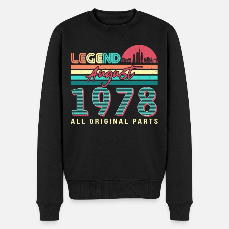 Rétro 1978 Août - Pull Premium bio Homme - noir
