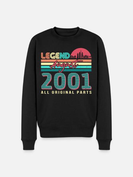 Salutations d’anniversaire août 2001 - Pull Premium bio Homme - noir