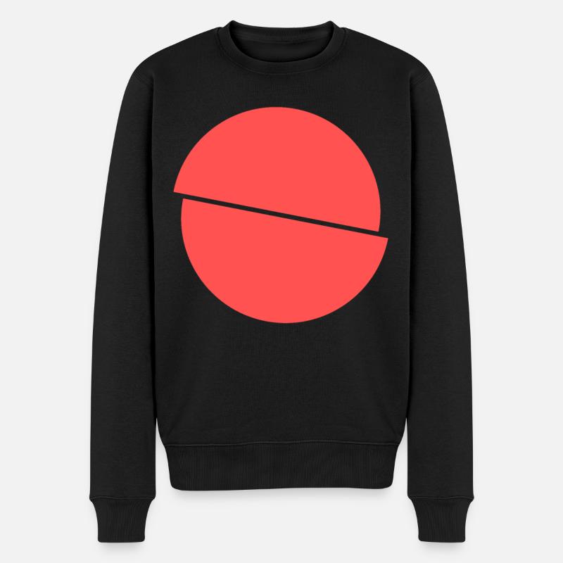Demi-cercles Red Design - Pull Premium bio Homme - noir