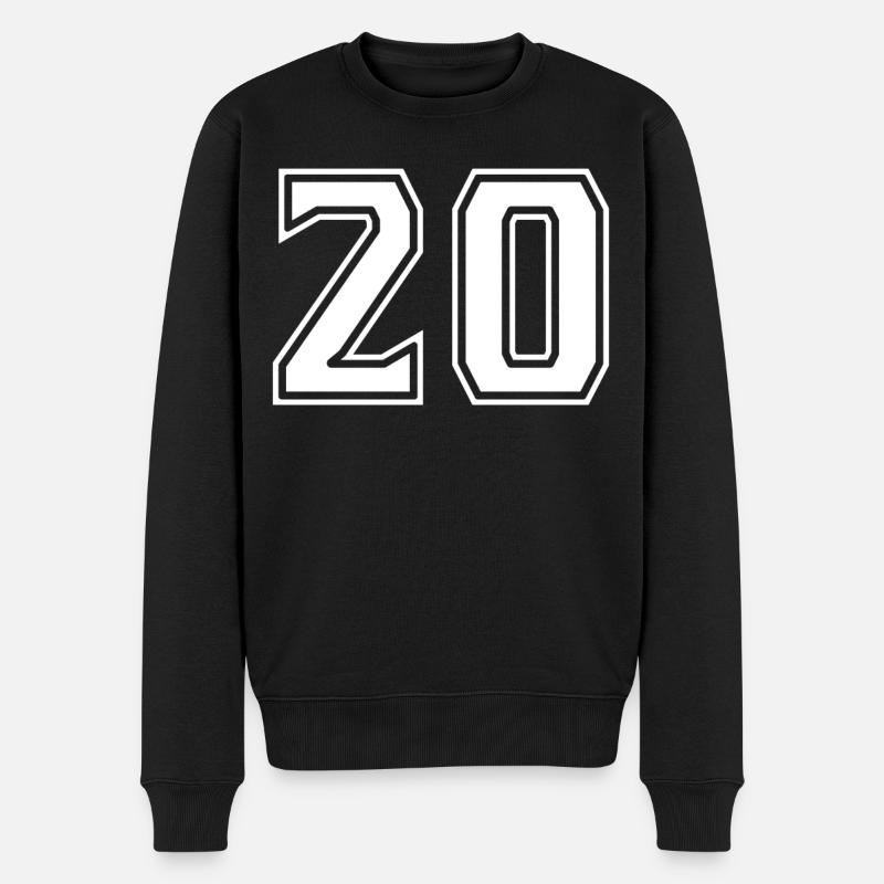20 conception blanche - Pull Premium bio Homme - noir