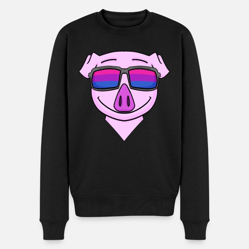 Cadeau de cochon bisexuel - Pull Premium bio Homme - noir
