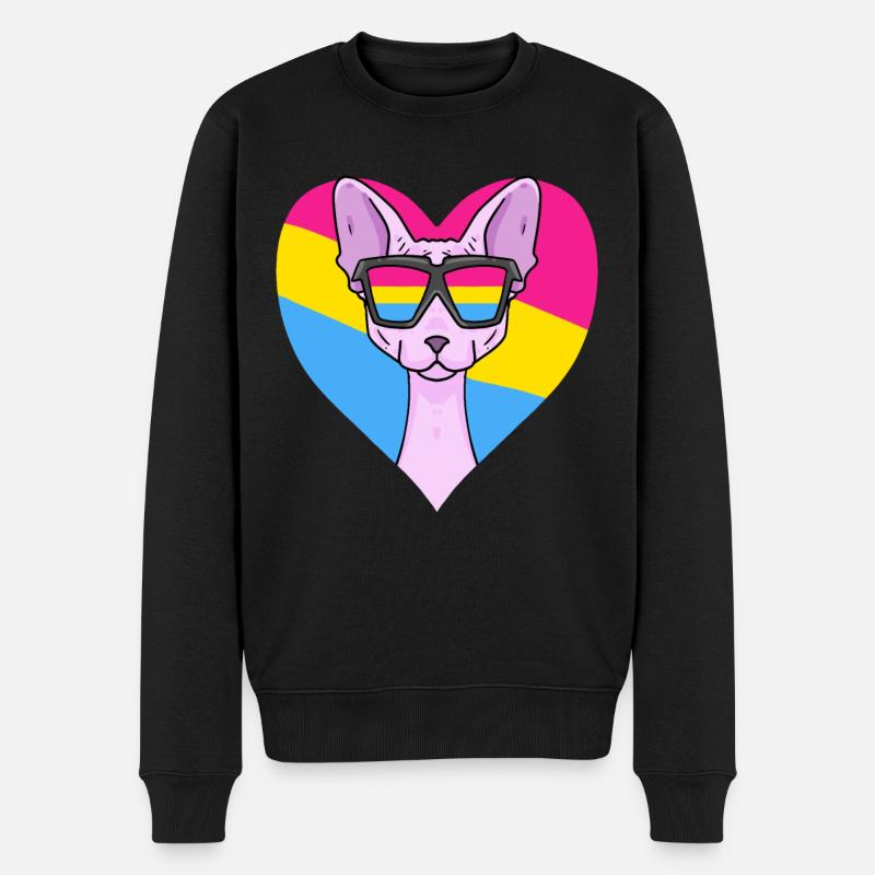 Pansexual Sphynx Cat Cadeau - Pull Premium bio Homme - noir