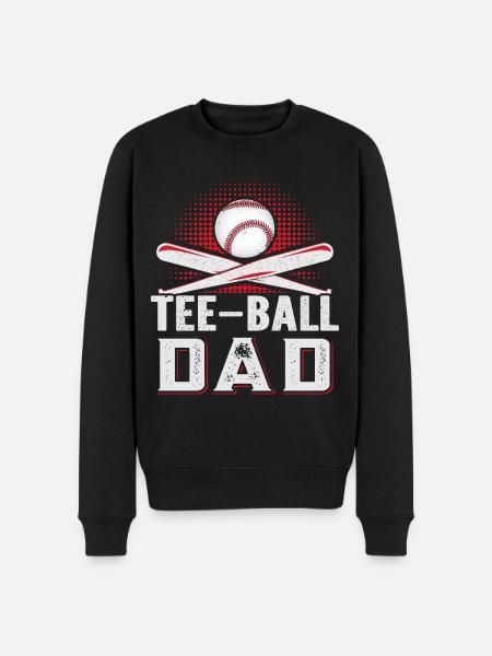Tee-ball Dad Teeball Spieler - Männer Premium Bio Pullover - Schwarz
