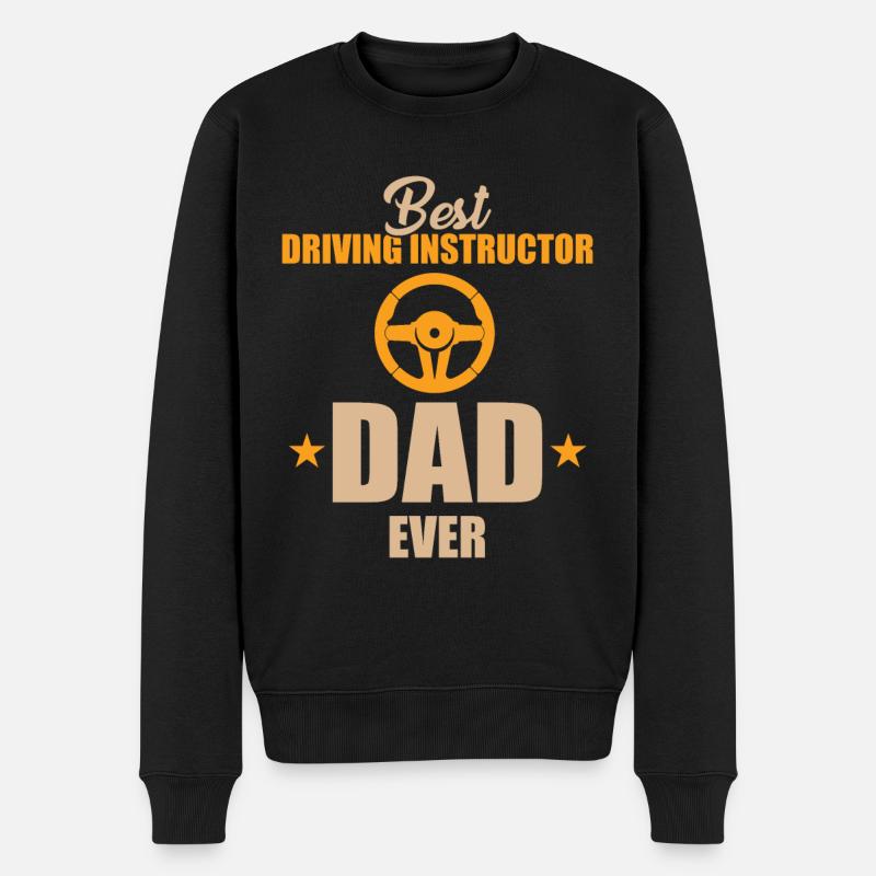 Bester Fahrlehrer Papa - Männer Premium Bio Pullover - Schwarz