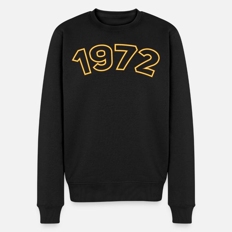 1972 année jaune - Pull Premium bio Homme - noir