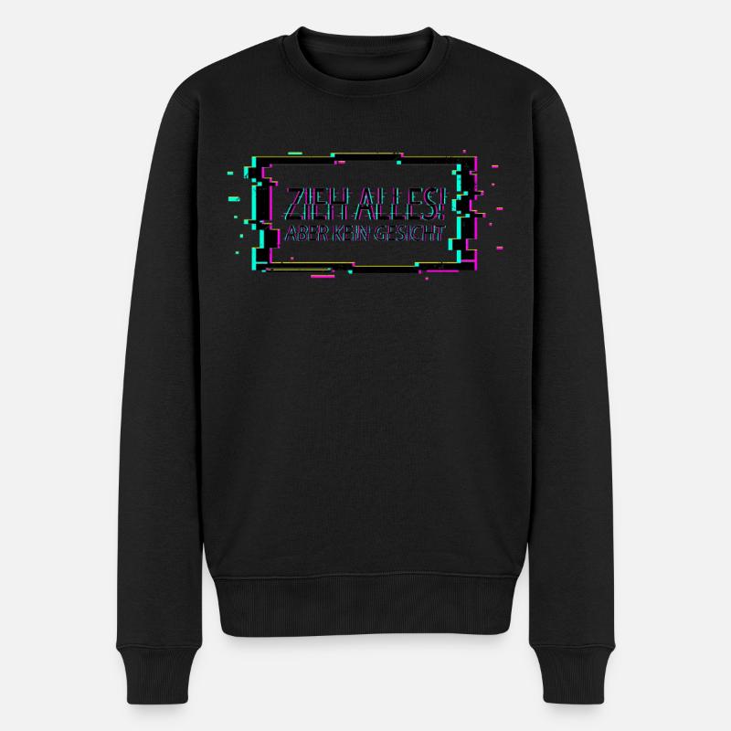 Techno Musik - Männer Premium Bio Pullover - Schwarz