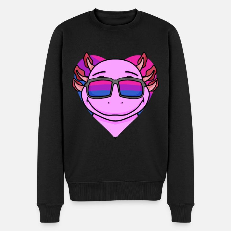 Bisexuell Axolotl Geschenk - Männer Premium Bio Pullover - Schwarz