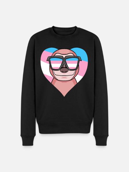 Transgender Transsexual Sloth Gift - Men's Premium Organic Jumper - black