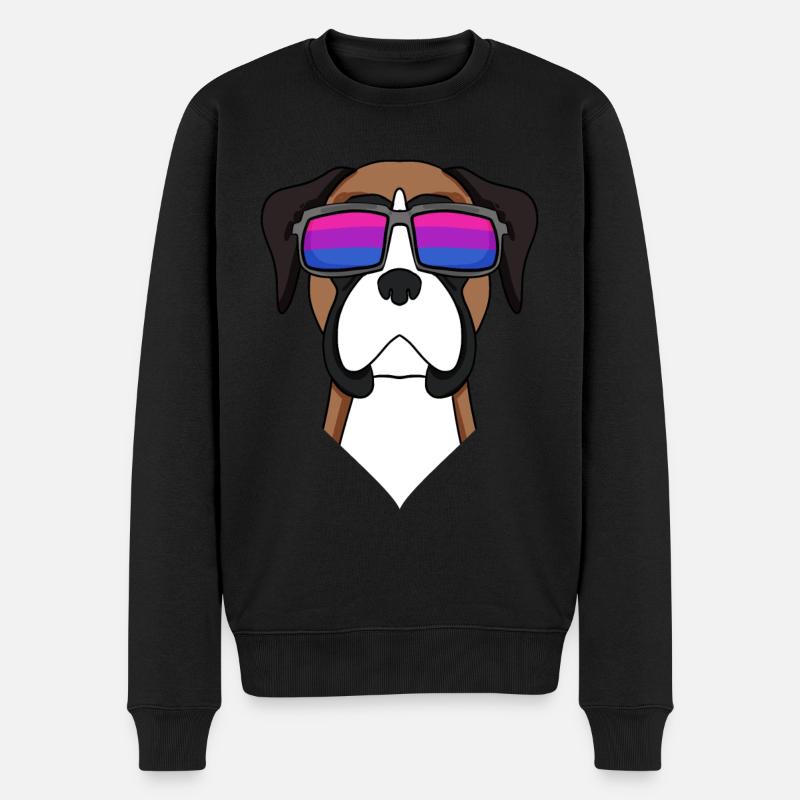 Bisexuell Deutscher Boxer Hund Geschenk - Männer Premium Bio Pullover - Schwarz