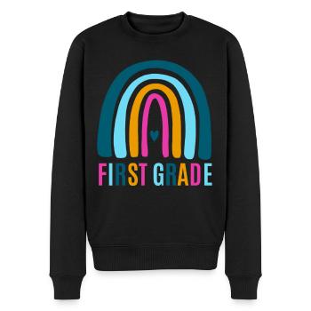 First grade teachers back to school - Men's Premium Organic Jumper - black - Front - Nico (187cm)