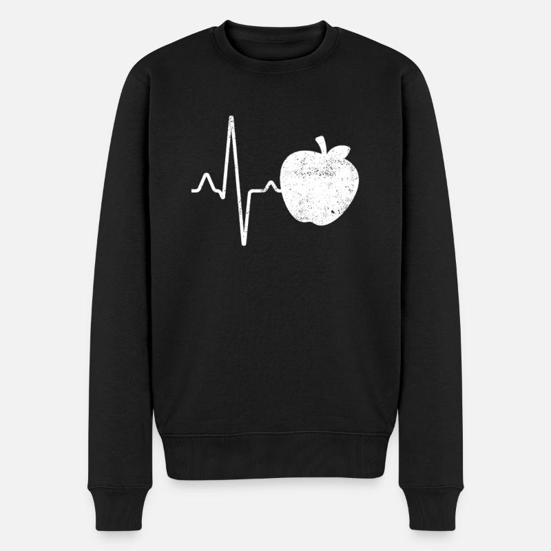 Apple Heartbeat - Pull Premium bio Homme - noir