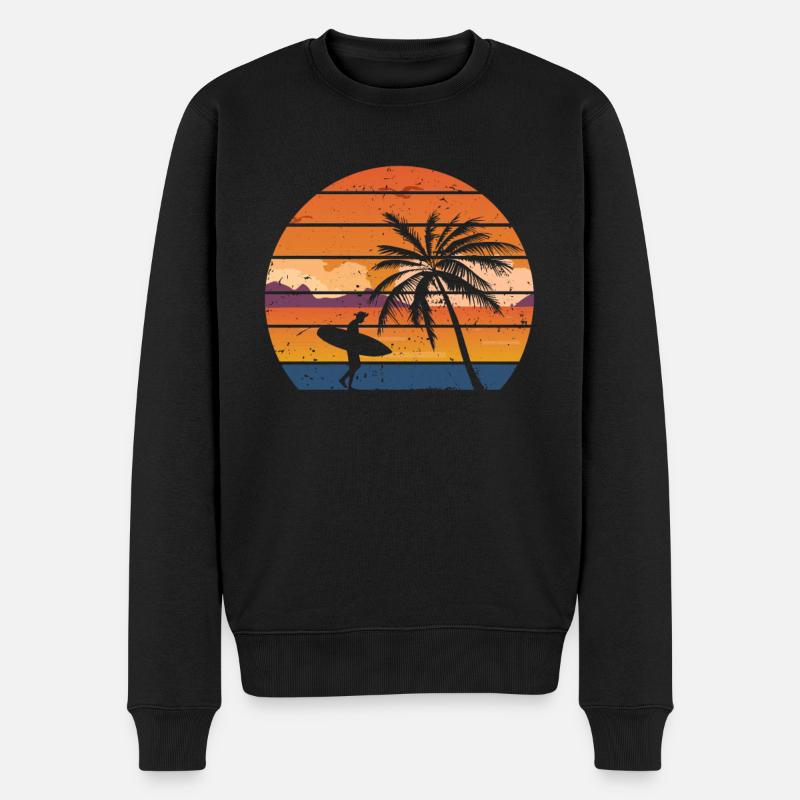 Surfing Surf Surfer - Pull Premium bio Homme - noir