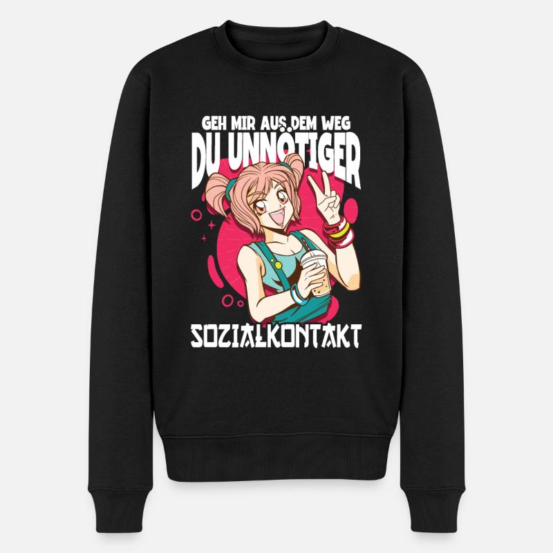 Anime disant Weeb Otaku - Pull Premium bio Homme - noir