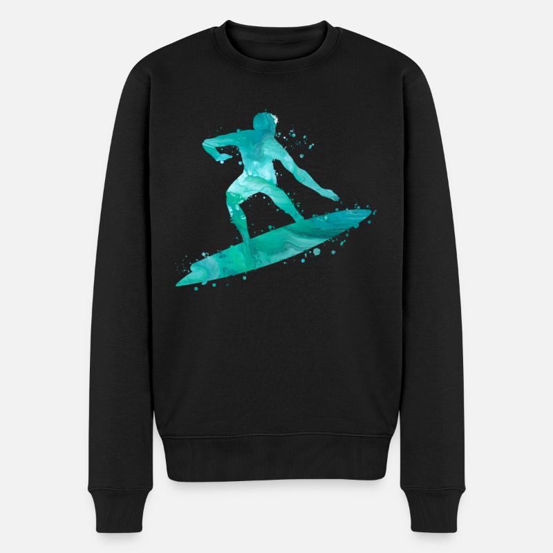 Surfing Surf Surfer - Pull Premium bio Homme - noir