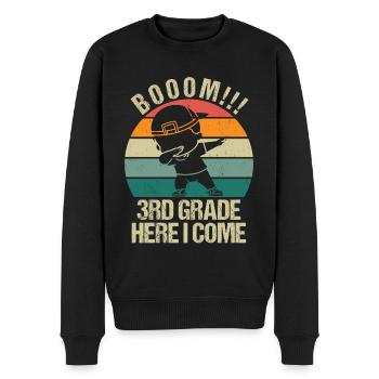 Lehrer Der Dritten Klasse Für Den Schulanfang - Männer Premium Bio Pullover - Schwarz - Vorne - Nico (187cm)