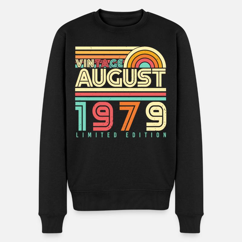 Août 1979 Millésime - Pull Premium bio Homme - noir