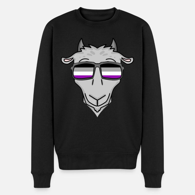 Asexuell Lgbt Ziege Asexualität - Männer Premium Bio Pullover - Schwarz