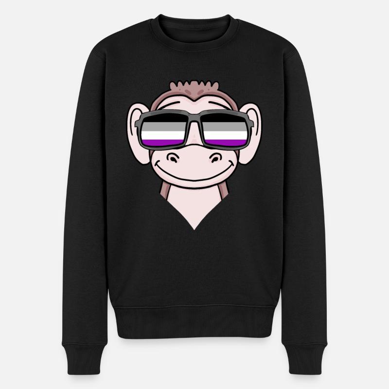 Asexual Lgbt Singe Asexualité - Pull Premium bio Homme - noir