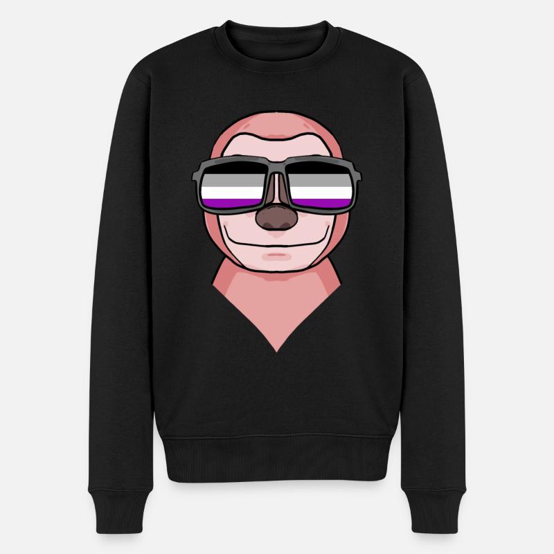 Asexuell Lgbt Faultier Asexualität - Männer Premium Bio Pullover - Schwarz