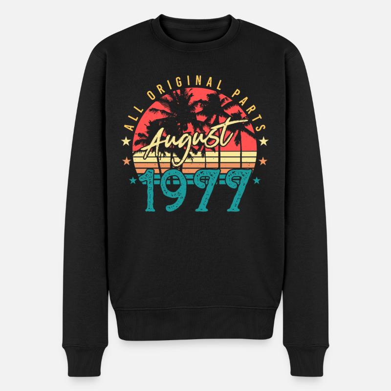 Né en 1977 en août - Pull Premium bio Homme - noir