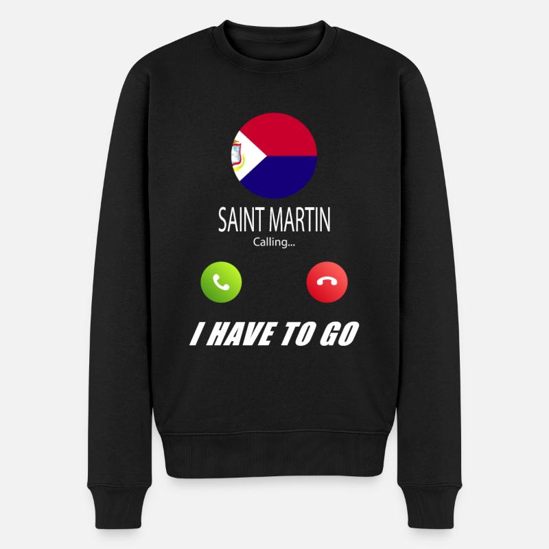 Saint-Martin appelle aux drapeaux Lusiger en disant - Pull Premium bio Homme - noir