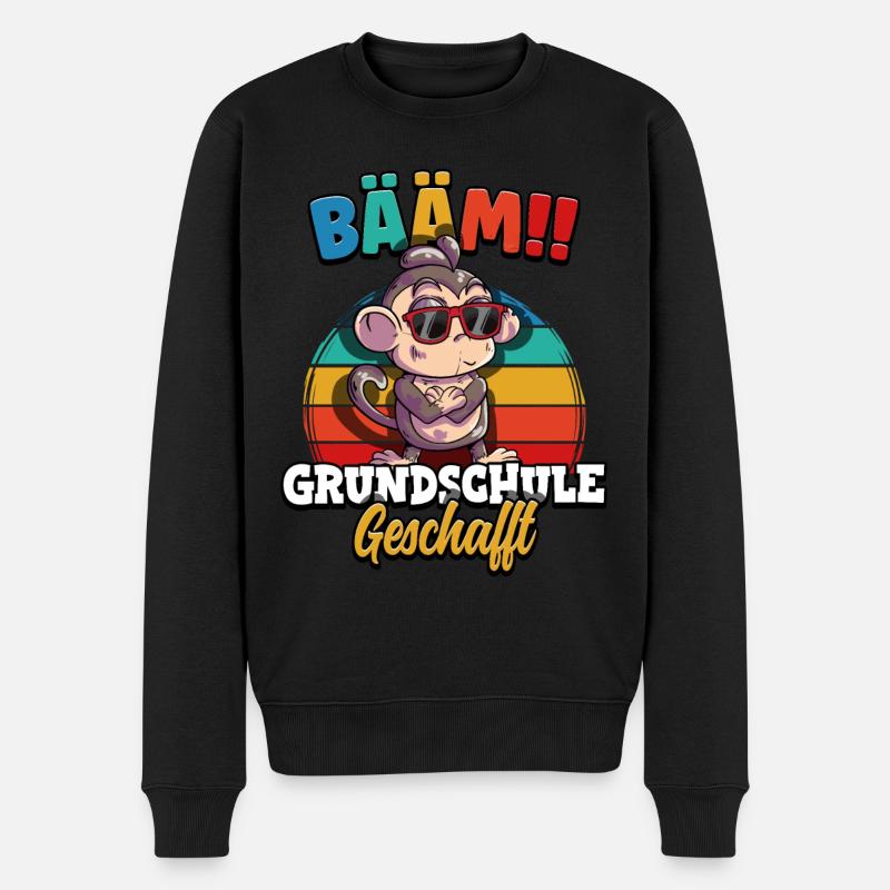 Bääm Grundschule Geschafft - Männer Premium Bio Pullover - Schwarz