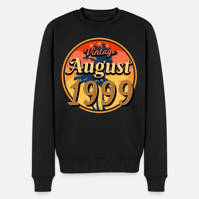 Geburtsmonat August 1999 - Männer Premium Bio Pullover - Schwarz