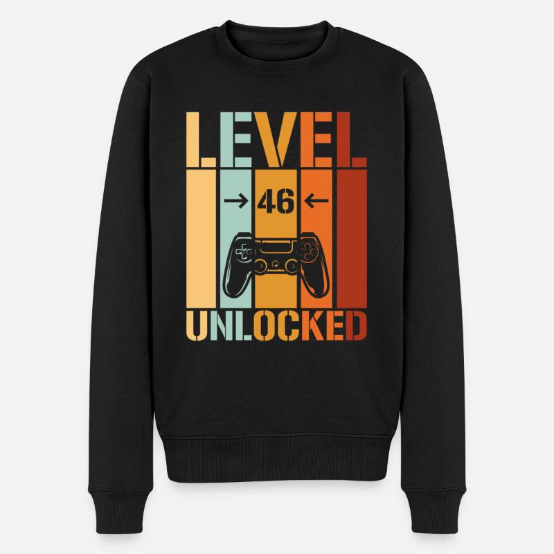 46e anniversaire Niveau 46 débloqué - Pull Premium bio Homme - noir