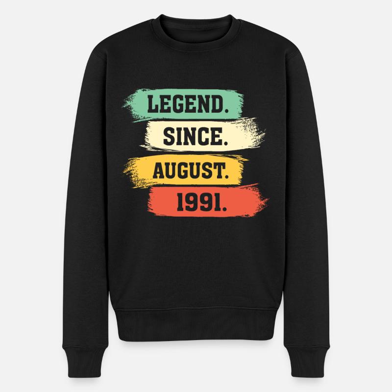 Légende depuis août 1991 - Pull Premium bio Homme - noir