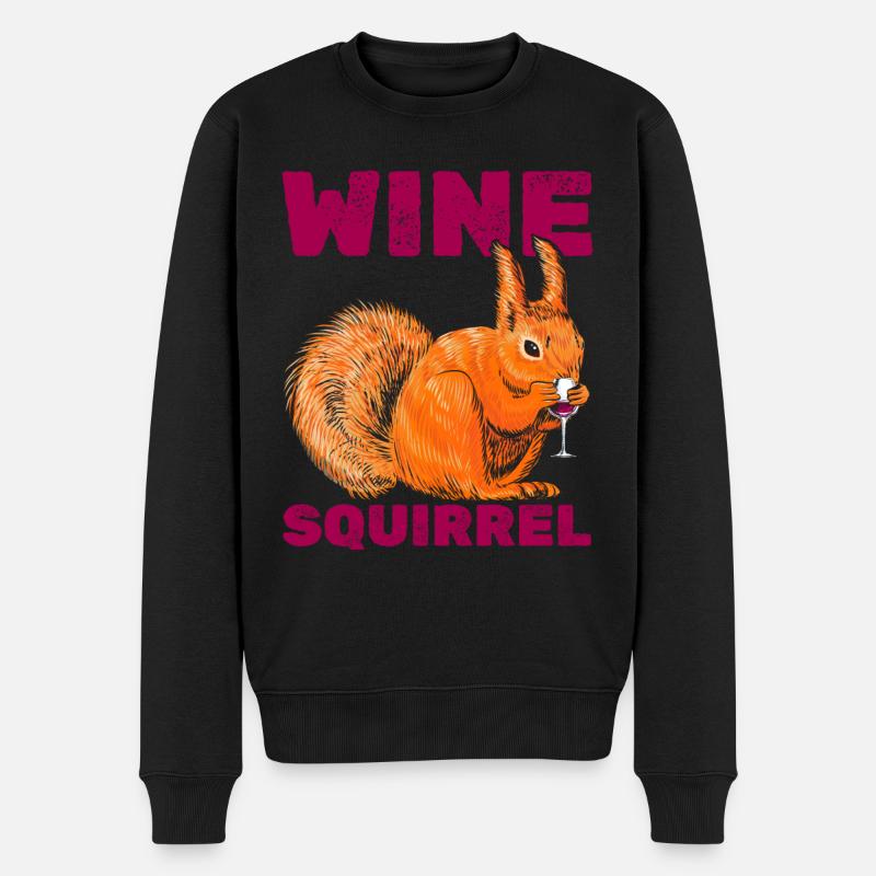 Funny squirrel, funny squirrel - Men's Premium Organic Jumper - black