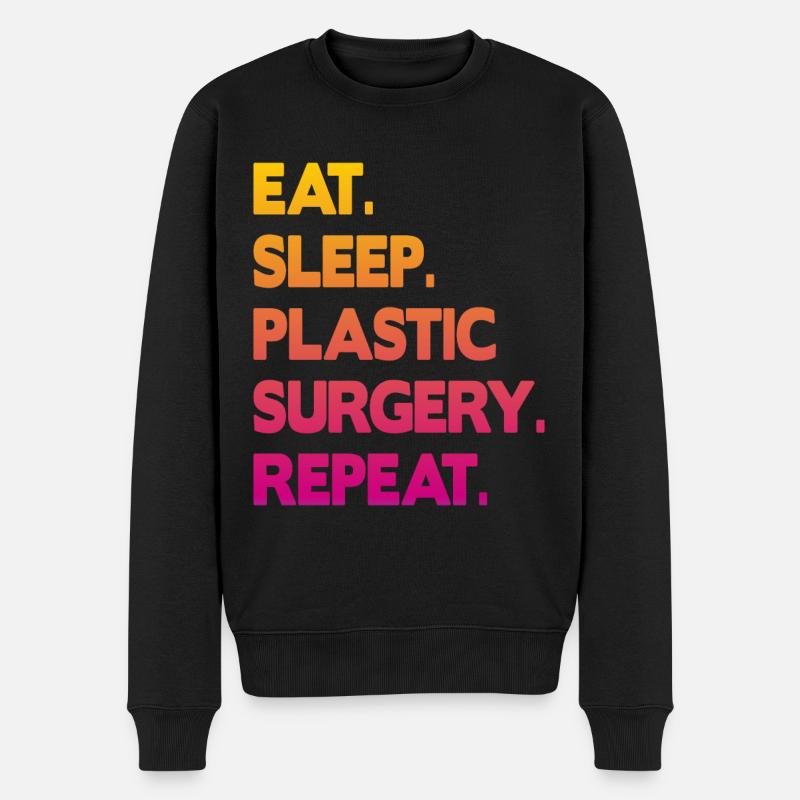 manger sommeil chirurgie plastique répéter - Pull Premium bio Homme - noir