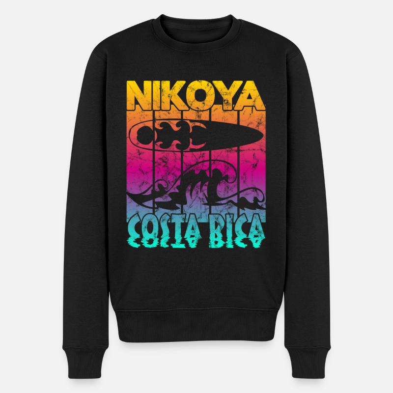 Nikoya Costa Rica - Männer Premium Bio Pullover - Schwarz